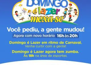 “Domingo é Lazer” agora com “Zumba” e em novo horário em Teixeira de Freitas