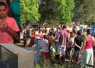 Dor e lágrimas marcam o enterro de criança de 09 anos barbaramente assassinado em Teixeira de Freitas