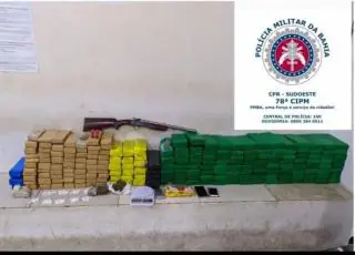 Duzentos quilos de maconha encontrados pela Polícia Militar