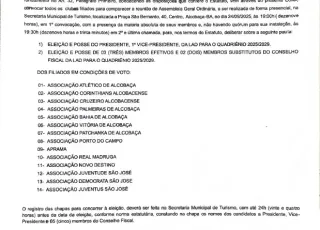 Edital da Liga Alcobacense de Despotos - LAD