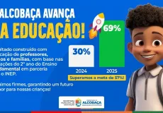 Educação de Alcobaça avança e supera meta nacional de alfabetização com 69% no Indicador Criança Alfabetizada