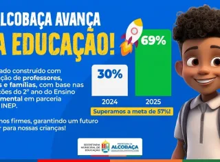 Educação de Alcobaça avança e supera meta nacional de alfabetização com 69% no Indicador Criança Alfabetizada