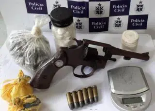 Equipe da 7ª Coorpin cumpre mandados e apreende arma e drogas