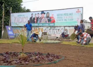 Equipes prosseguem com revitalização da Avenida Padre Anchieta, em Teixeira de Freitas