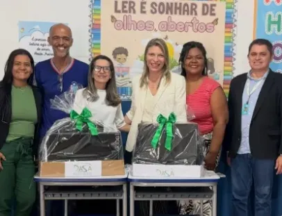Escola Municipal Hernani Saúde Ribeiro recebe novos computadores para apoio às atividades pedagógicas