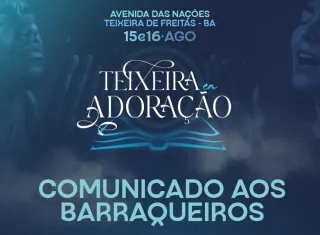 Espaço para barracas no 'Teixeira em Adoração' será exclusivo para barracas cristãs; venda de álcool é proibida