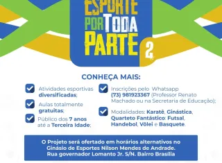 Esporte por Toda Parte em Ibirapuã: Inscrições abertas para atividades esportivas gratuitas!