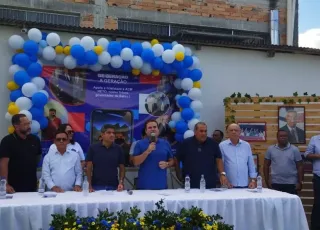 Ex prefeito Manoelzinho da Madeira recepciona ACM Neto e Sandro Régis