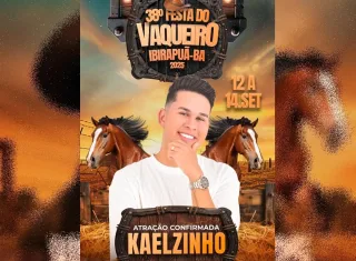 Explosão de alegria: Kaelzinho é mais uma atração confirmada na 38ª Festa do Vaqueiro