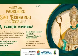 Fé e tradição: Alcobaça celebra São Bernardo com lavagem da igreja e carreata neste fim de semana