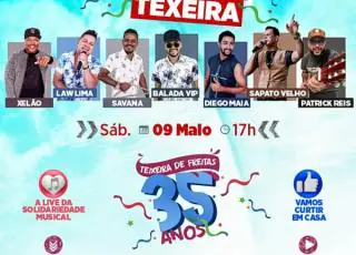 Festa da Cidade será virtual com a “Folia em Casa Teixeira”