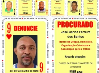 Foragidos por homicídio e tráfico passam a integrar o Baralho do Crime da SSP