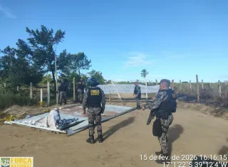 Forças de Segurança reforçam policiamento após desobstrução de vias na Barra do Cahy, em Prado
