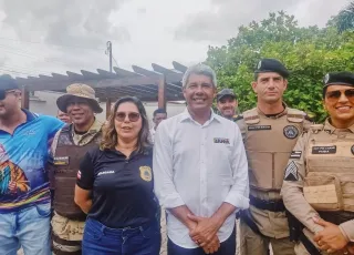 Forças Policiais participam de recepção ao Governador no Extremo Sul Baiano durante o Carnaval 