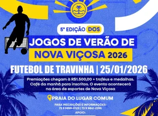 Futebol de Travão marca a abertura dos Jogos de Verão 2026 em Nova Viçosa
