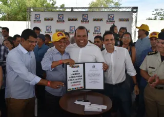 Governador em exercício inaugura Areninha Society e autoriza construção de uma delegacia de Polícia Civil, em Ibirapuã