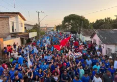 Grande caminhada marca campanha de reeleição do prefeito Gilvan Produções no distrito do Guarani