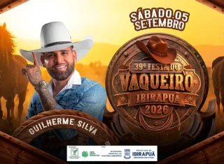 Guilherme Silva é a primeira atração confirmada da Festa do Vaqueiro 2026 em Ibirapuã