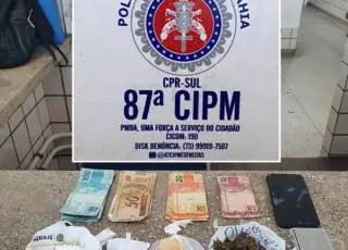 Homem de 23 anos é preso com maconha, crack e cocaína no centro de Teixeira de Freitas