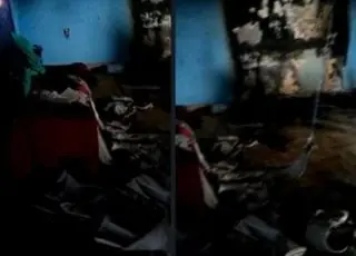 Homem é preso após colocar fogo em casa com ex e filho dentro