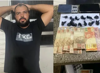 Homem é preso por tráfico de drogas no centro de Medeiros Neto