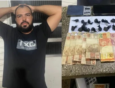 Homem é preso por tráfico de drogas no centro de Medeiros Neto