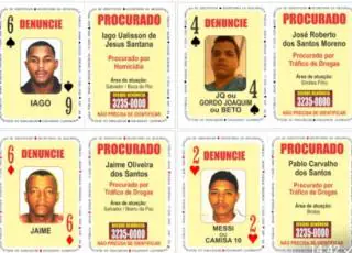 Homicida e traficantes são inseridos no Baralho do Crime