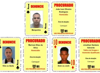 Homicidas que lideram facções em Camaçari retornam ao Baralho do Crime