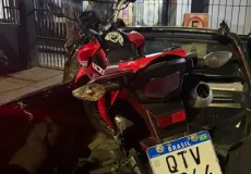 Honda Bros com suspeita de clonagem é apreendida pela Polícia Militar em Teixeira de Freitas