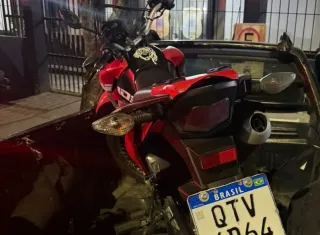 Honda Bros com suspeita de clonagem é apreendida pela Polícia Militar em Teixeira de Freitas