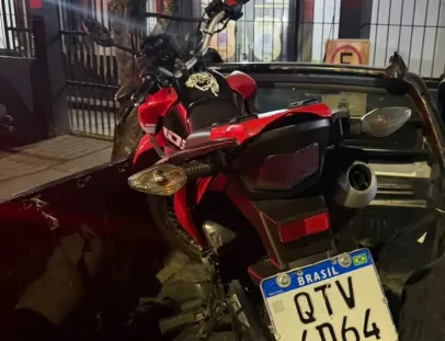 Honda Bros com suspeita de clonagem é apreendida pela Polícia Militar em Teixeira de Freitas