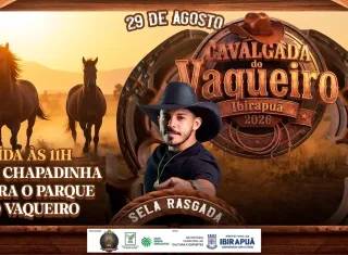 Ibirapuã realiza Cavalgada do Vaqueiro com show de Sela Rasgada neste sábado (29)