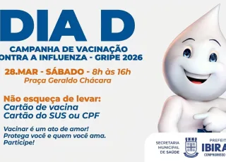 Ibirapuã realiza Dia D de vacinação contra a influenza neste sábado (28)