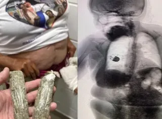 Idosa com camisa religiosa é presa ao tentar entrar com drogas em presídio na Bahia