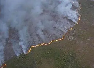 Incêndio florestal atinge há três dias área do Parque Monte Pascoal