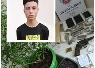 Indivíduo e preso pela CAEMA com drogas e arma em  Posto da Mata.