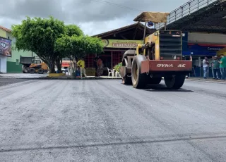 Iniciada a obra de asfaltamento do bairro Palmeiras em Caravelas