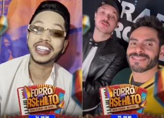  Silfarley e Israel & Rodolffo gravam convite especial para o Forró do Asfalto 2026 em Nova Viçosa