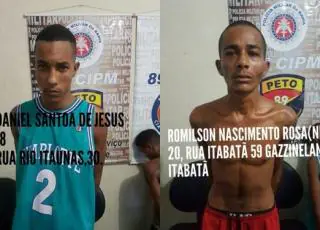 Itabatã -Suspeitos de atirar em dono de mercado durante assalto são presos junto com  outros acusados de roubo