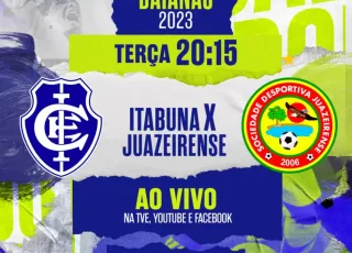 Itabuna e Juazeirense será transmitido ao vivo nesta terça-feira (24)