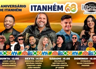 Itanhém prepara grande celebração pelos 68 anos com a 24ª Exponhém, Dorgival Dantas e outras atrações