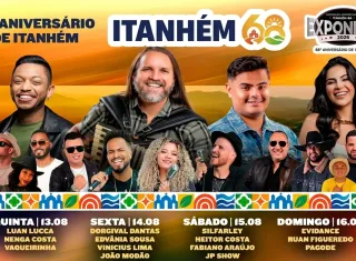 Itanhém prepara grande celebração pelos 68 anos com a 24ª Exponhém, Dorgival Dantas e outras atrações