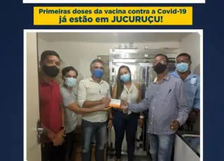 Jucuruçu recebe primeiras doses da coronavac na manhã desta terça-feira