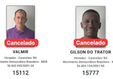 Justiça Eleitoral cancela candidaturas de dois candidatos do MDB em Caravelas