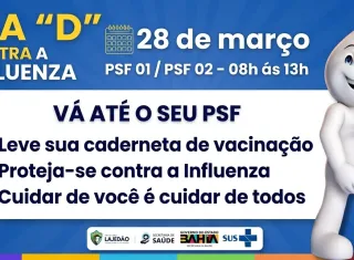 Lajedão realiza Dia “D” de Vacinação contra a Influenza neste sábado 28