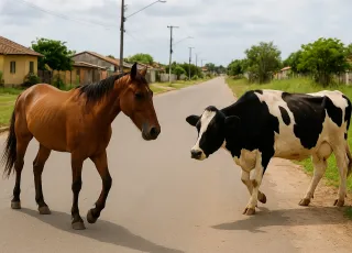 Lei Municipal prevê apreensão e multa para donos de animais soltos em vias públicas em Teixeira de Freitas