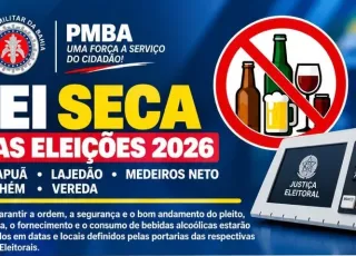 Lei Seca será adotada durante as Eleições 2026 em municípios do extremo sul da Bahia