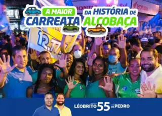 Léo Brito promove a maior carreata da história política de  Alcobaça