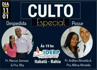 Major e Pastor Anilton Almeida, comandante da 89ª CIPM assume a Igreja IDERP de Itabatã