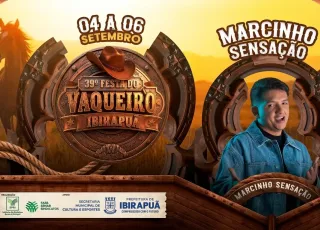 Marcinho Sensação é confirmado como terceira atração da 39ª Festa do Vaqueiro de Ibirapuã
